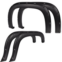 4pcs Fender Flares 07-13 GMC Sierra 1500 Smooth Black Pocket Rivet Paintable