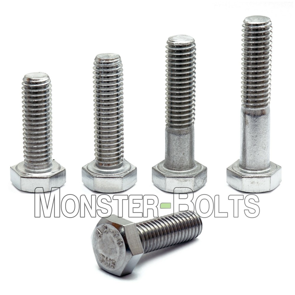M10 Hex Cap Bolts / Screws, A2 Stainless Steel, 1.50 Coarse DIN 933 931 Tap 18-8