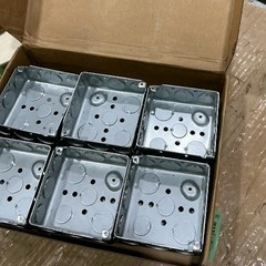 PercyEffie 10 Pack 4″ Square Electrical Box, 1-1/2” Deep Metal Electrical Box