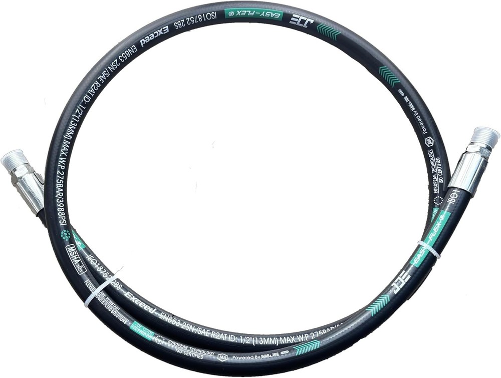 Hydraulic Hose 1/2″ Hydraulic Hose with Male NPT X Male NPT, 84″ Long, 3988 PSI
