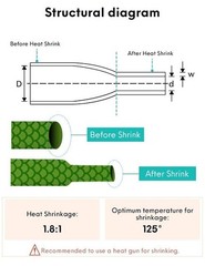 Fishscale Pattern Fishing Rod Heat Shrink Tube UV Resistant Sports Racquets