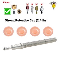 Dental Overdenture Implant Locator Abutment Retention Caps Male Cap Inserts Set