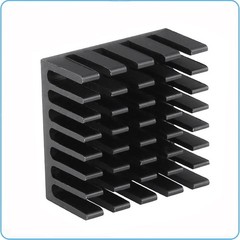 Aluminum Heatsink 20mm x 20mm Kit with Adhesive Tape for Electronics Cooling