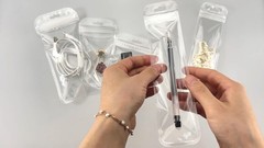 100 Pcs Self Sealing Bag with Hang Hole Resealable Zip Storage Lock Clear Pla…