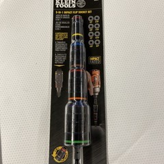 Klein Tools 32934 9-in-1 Impact Rated Flip Socket Set