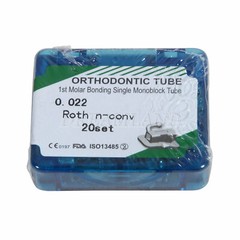 Orthodontic Buccal Tube 1st Molar Roth 0.022 Monoblock Bondable Non-Conv