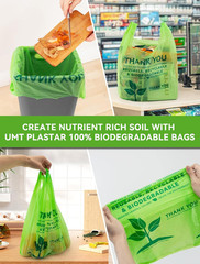 200 Count 100% Biodegradable Thank You Bags – Compostable, Recyclable, Eco-Frien