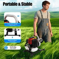 2.3HP 2-Stroke Gasoline Water Pump High-Pressure Irrigation Transfer Pump 1.5in