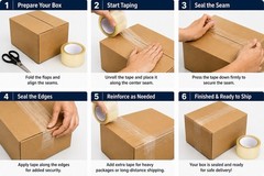 Heavy Duty Clear Packing Tape 10 Pack 1.88” x 120 ft Strong Shipping Box Sealing