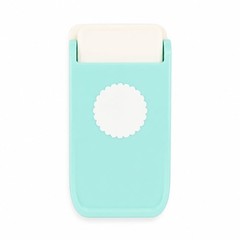Scalloped Circle Shaped Punch Card Making Craft Scrapbook Turquoise 2.54 cm