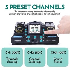 YIHUA 982D-III Precision Hot Tweezers Soldering Iron Station Kit C210/245 Tips