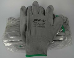 LOT OF 144 Pairs LIBERTY P-GRIP WORK GLOVES GREY PU POLYURETHANE PALM SP4639G