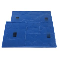4Pcs Concrete Stone Texture Stamp Mats, PU, 24 × 24 In