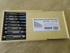 11pcs/set Adjustable Hand Reamers A-K, H4-H14, 15/32 to 1-1/2, HSS 6 blades #515
