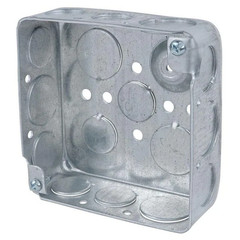1-Gang 4 in. New Work Metal Electrical Wall Box with Ground Bump