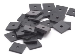 1in Square x 1/8in Rubber Pads w 5/16in Hole Fabrication Spacers Shop Industrial