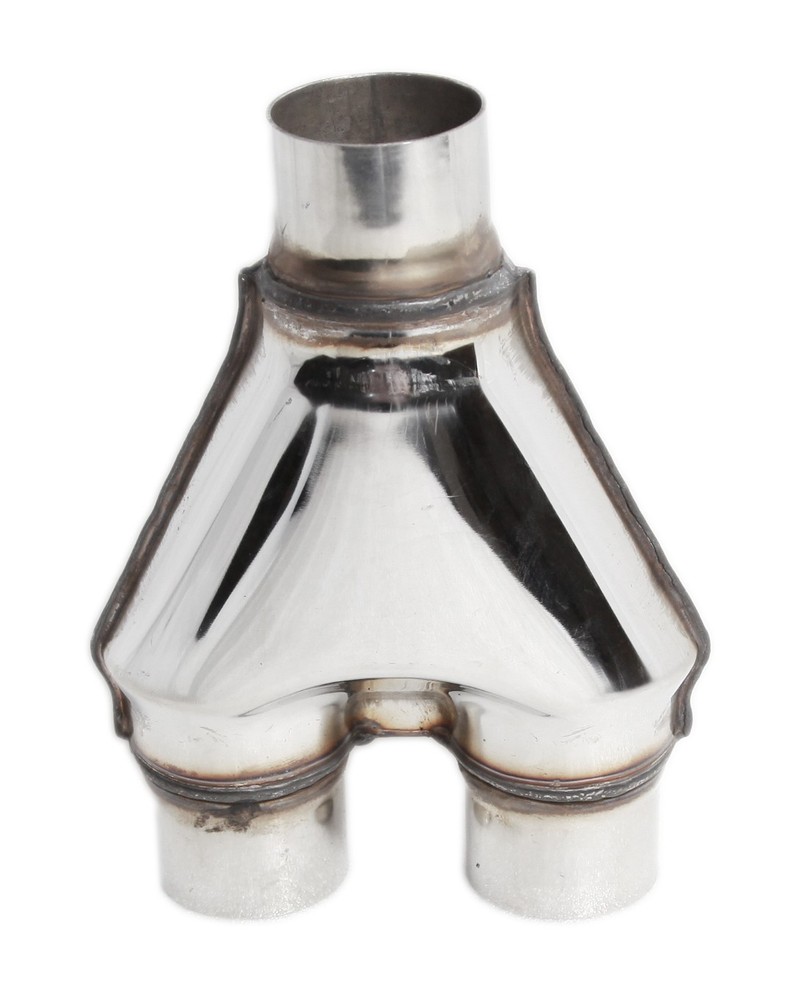 Single/Dual Y-pipe Exhaust Pipe Adapter T201 Connector 10″ Length 2.25″/2.5″/3″