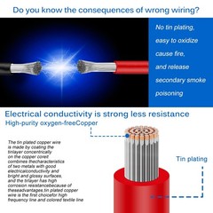 16 AWG Silicone Wire-40 Ft Length(20 Ft Black and 20 Ft Red),16 AWG 1.3mm² El…