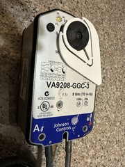 Johnson Controls VA9208-GGC-3 Elec Act, 70 In.-Lb., Proportional, 24Vac