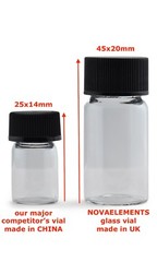 5 grams 99,8% Chromium metal element 24 Cr shiny pieces in labeled glass vial