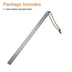 20″ Heavy Duty Stainless Steel Ruler Laser Etched Metric & Inch Straight Edge