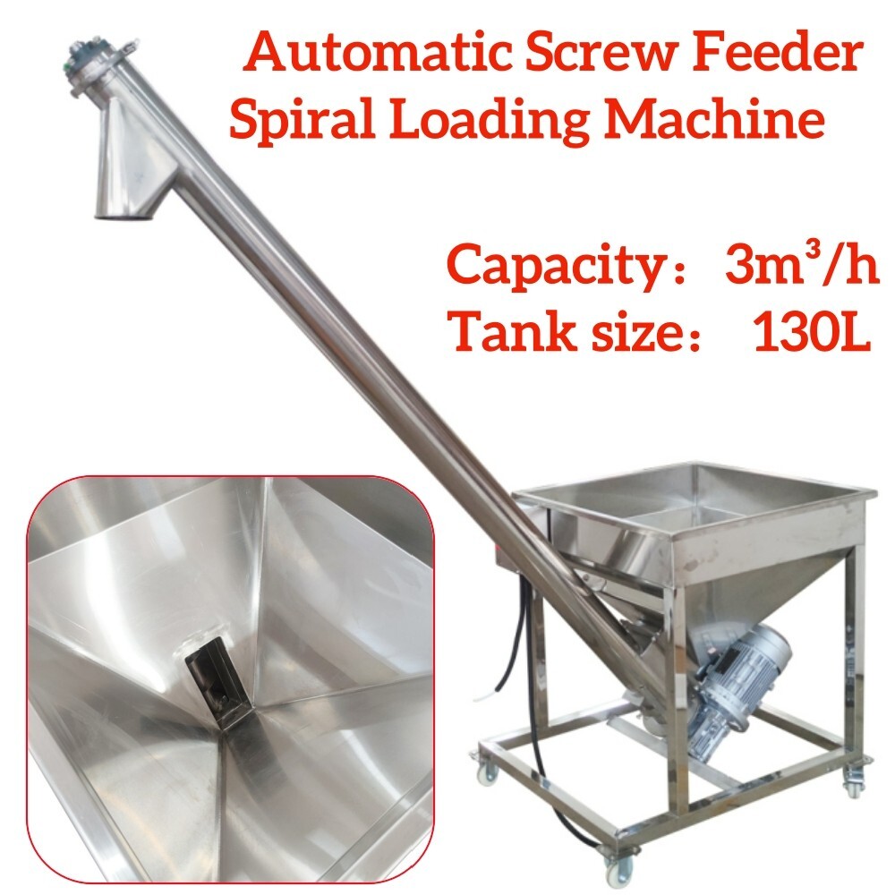 220V Pellet Feed Automatic Feeding Machine Screw Feeder Grain Particle Conveyor