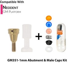 For NEODENT GRAND MORSE Locator Abutments 1-6mm GH & Overdenture Male Cap Kit
