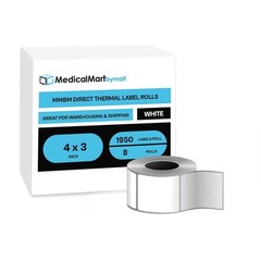 4″ x 3″ Shipping Labels, White Direct Thermal Labels, No Ribbon Required 8 Rolls