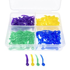 200Pcs Dental Disposable Plastic Wedge With Holes Round Stern Wave Poly-Wedge