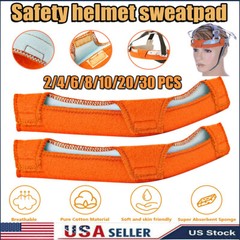2-30 Packs Safety Helmet Sweatband Cotton Hard Hat Liner Accessories Washable
