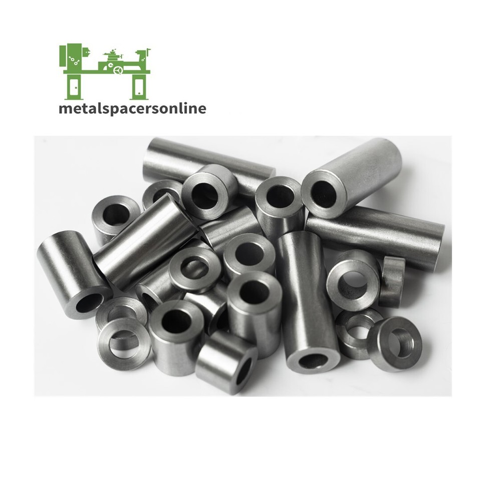 New Mild Steel Spacer Bushing 1/2″ OD x 3/8″ ID–Fits M8 or 3/8″ Bolts