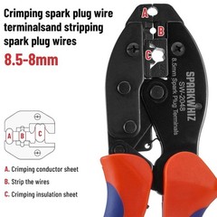 Premium Ratchet Spark Plug Wire Crimping Tool Kit with 24 Terminals & Boots