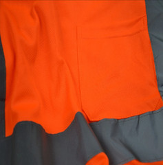 Hi Vis ANSI Class 3 Reflective Tape Safety Work Shirt Black Front Bottom Tshirts