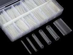 Ginsco 324 Pcs 6 Size Φ1.5/2.5/3/5/6/10Mm Clear Heat Shrink Tubing Cable Wrap Ki