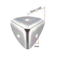Metal Box Corner Protectors Edge Guard Protector 25x25x25mm Silver 12pack