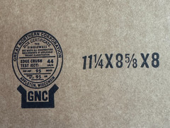 HEAVY DUTY GNC Corrugated Boxes 11-1/4″x 8-5/8″ x 8″ ECT 44, 95lb cap Pack of 25