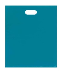 Plastic Bags 500 Blue Shopping Merchandise Die Cut Handles 15 x 18″ x 4″