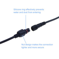 5 Pairs 3 Pin 3 Core Male Female Plug LED Connector Waterproof IP65 with 20Cm 22