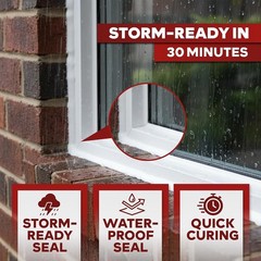 100% Waterproof Sealant – Clear Silicone Caulking 10-Pack
