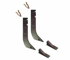 2 – Gannon Scraper Box Shanks w Scarifier Teeth & Clips – H920 , 8075 , K1306