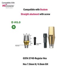 Titanium Straight Abutment Ti Cemented Abutment Compatible Osstem Hiossen TS M/R