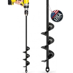 Sproot Garden Auger Drill Bit for Planting 1.6 X 16.5 Inch (1 Pack), Black