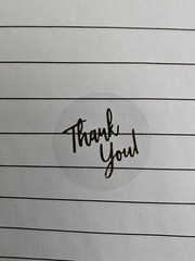 THANK YOU Clear Transparent Gold Letter Envelope Seal Label Stickers Party Favor