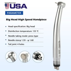 SKYSEA Turbina de pieza de mano dental de alta velocidad 4 agujeros 4H