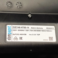 New D2E146-HT65-14 Cooling fan 230V 50/60Hz 1.55/175A 3.55/400W For ebmpapst