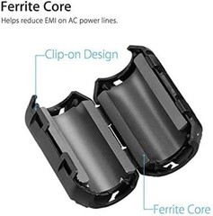 Ferrite Ring Core Ferrite Beads Clip RFI EMI Noise Suppressor Anti Interference