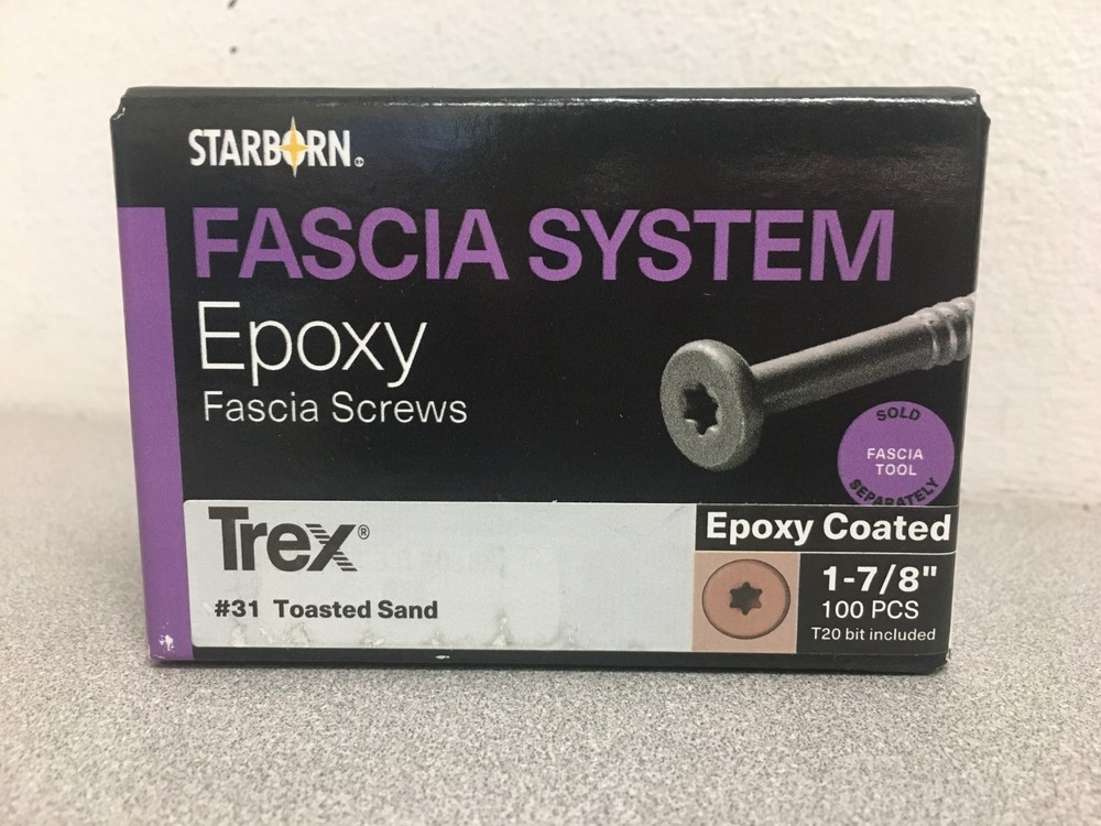 Trex Fascia System Epoxy Fascia screws #31 Toasted Sand 1 ⅞ “ 100PCS