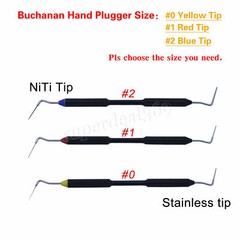 Dental Endo Buchanan Hand Plugger #0 #1 #2 Fill Obturation Instrument Tip