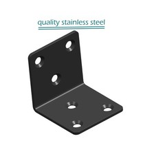 10-Pack Black L Brackets 2″ Heavy Duty Corner Brace Shelf Support Kit