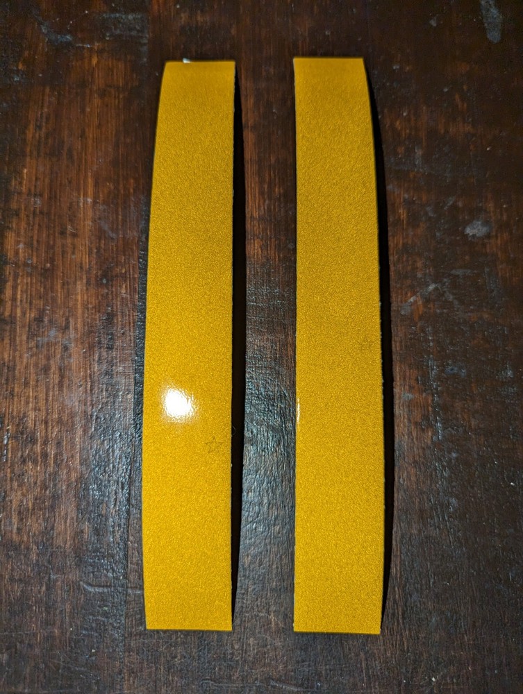 Yellow Retro Reflective Tape 2 strips 8″ x 1″